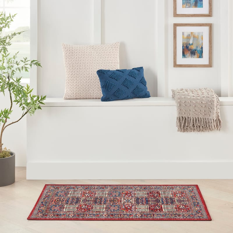 Nourison Fulton Indoor only Persian Area Rug - 1' 10" x 5' - Red - Runner