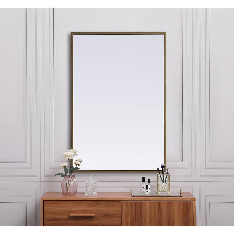Indigo Home Metal Frame Rectangle Mirror 24x36 Inch