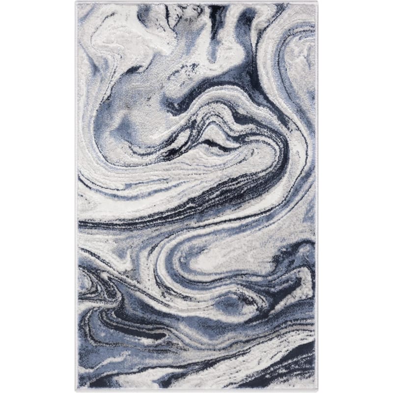 Luxe Weavers Modern Abstract Marble Swirl Area Rug