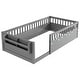 preview thumbnail 7 of 10, Twin Size Toddler Floor Bed Fence Bed with Guardrails, Grey