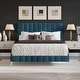 preview thumbnail 3 of 18, CraftPorch Modern Velvet Tufted Upholstered Gold Accent Platform Bed