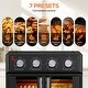 preview thumbnail 5 of 8, PlumChef 26QT Large capacity French Double-Door Air Fryer Convection Toaster Oven, 1700W, 7 Preset Menus, 7-in-1 Multi-Function