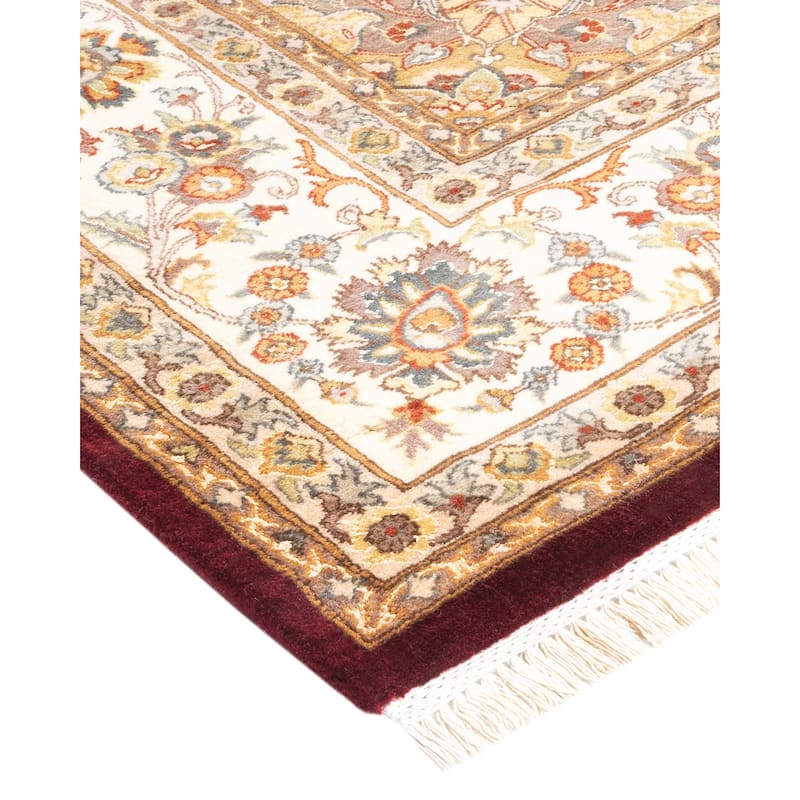 Overton Hand Knotted Wool Vintage Inspired Traditional Mogul Red Area Rug - 8 x 10