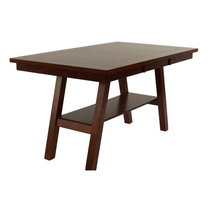 Rubber Wood Counter Height Table In Brown