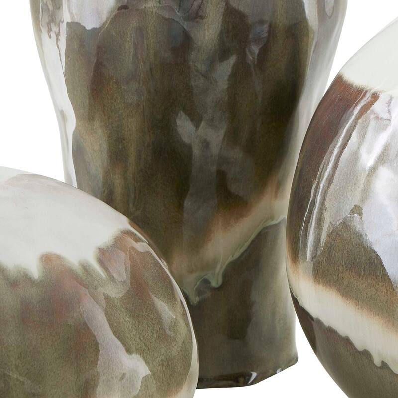 Uttermost Earthflow Glazed Outdoor Vases Set/3