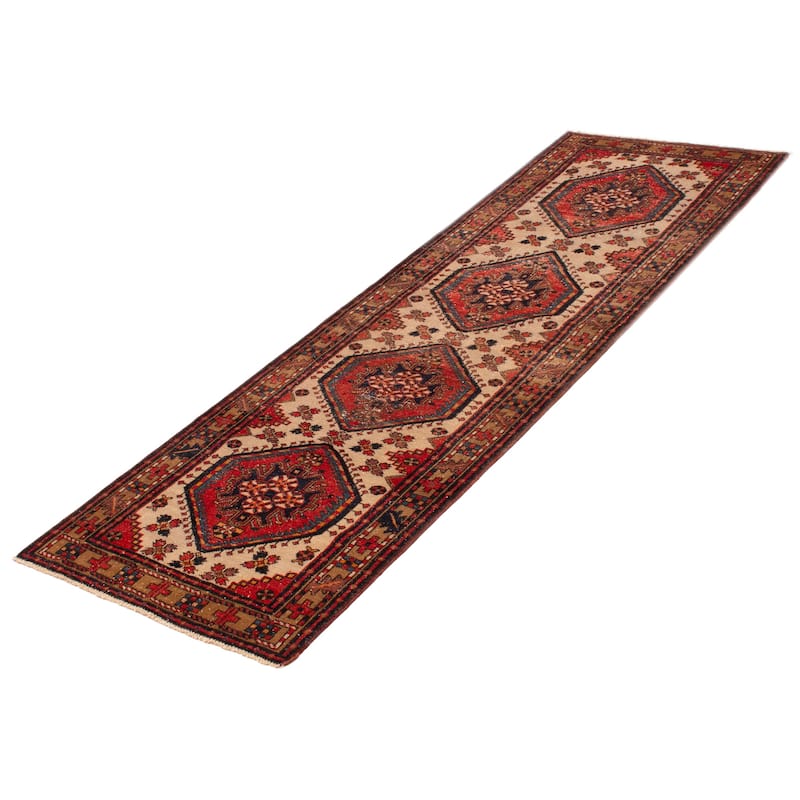 ECARPETGALLERY Hand-knotted Konya Anatolian Cream Wool Rug - 3'3 x 10'4