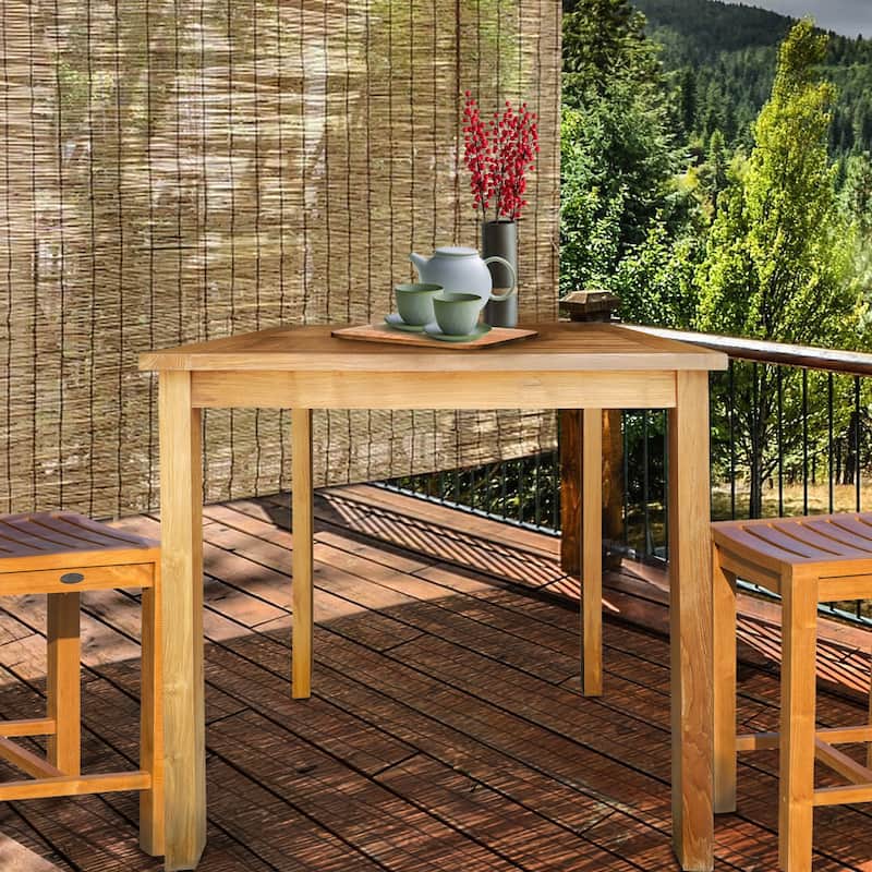 Chic Teak Seville Outdoor Teak Wood Patio Counter Height Bistro Table - 35 inch (table only)