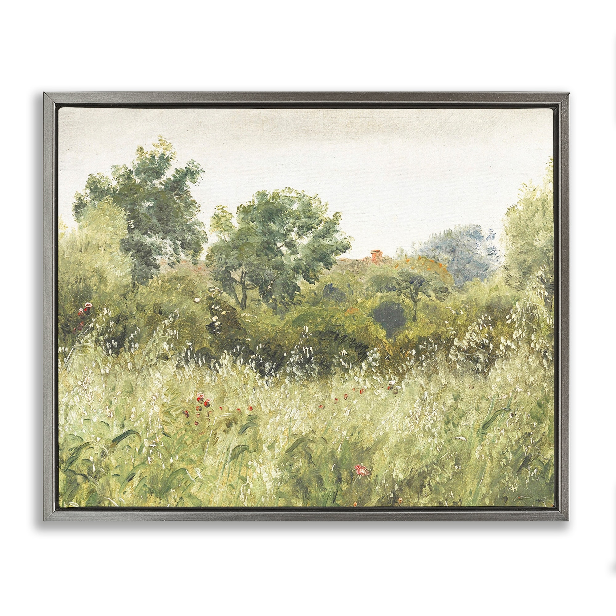 Stupell Vintage Trees And Fields Framed Floater Canvas Wall Art Design By Leah Straatsma