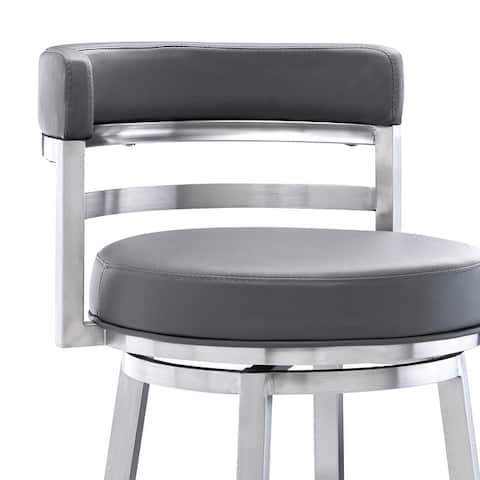 Madrid Contemporary Bar- or Counter-height Swivel Stool