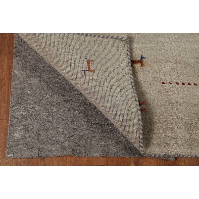Little Animals Tribal Gabbeh Area Rug Hand-Knotted Wool Carpet - 4'7"x 6'6"