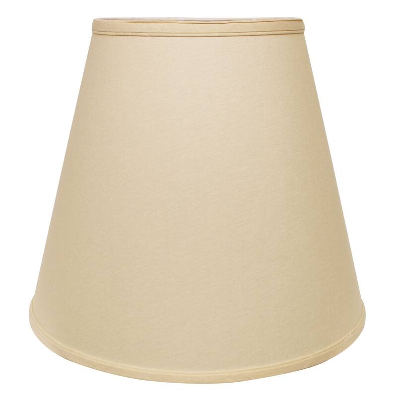 HomeRoots 18" Parchment Biege Empire Linen Lampshade - 18