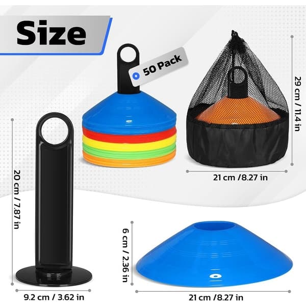 50 Disc Cones 12 Pinnies Scrimmage Vests Team Practice Training Jersey