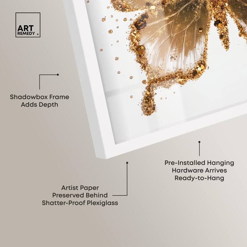 Lemon Glow Wings Shadowbox by Art Remedy