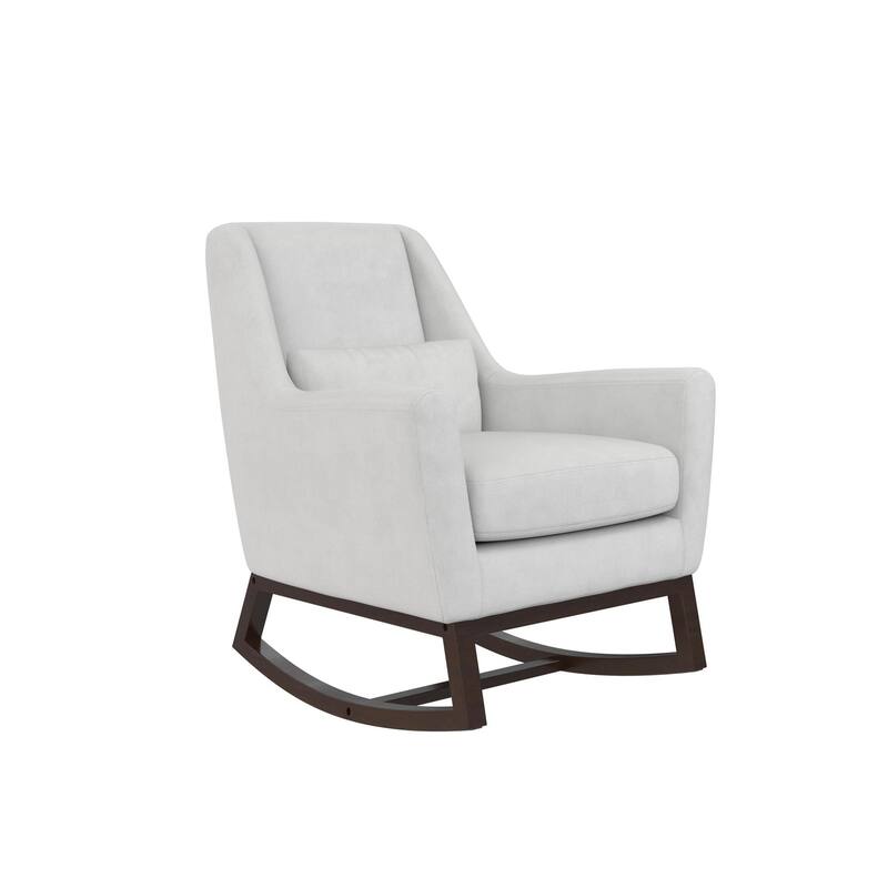 Little Seeds Sophie Mid-Century Rocker with Lumbar Pillow