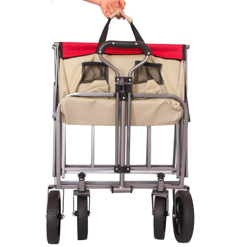 Collapsible Beach Trolley Cart Camping Folding Wagon