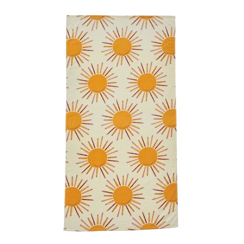 Linery & Co. 100% Cotton Printed Beach Towel for Kids, 30" x 60"