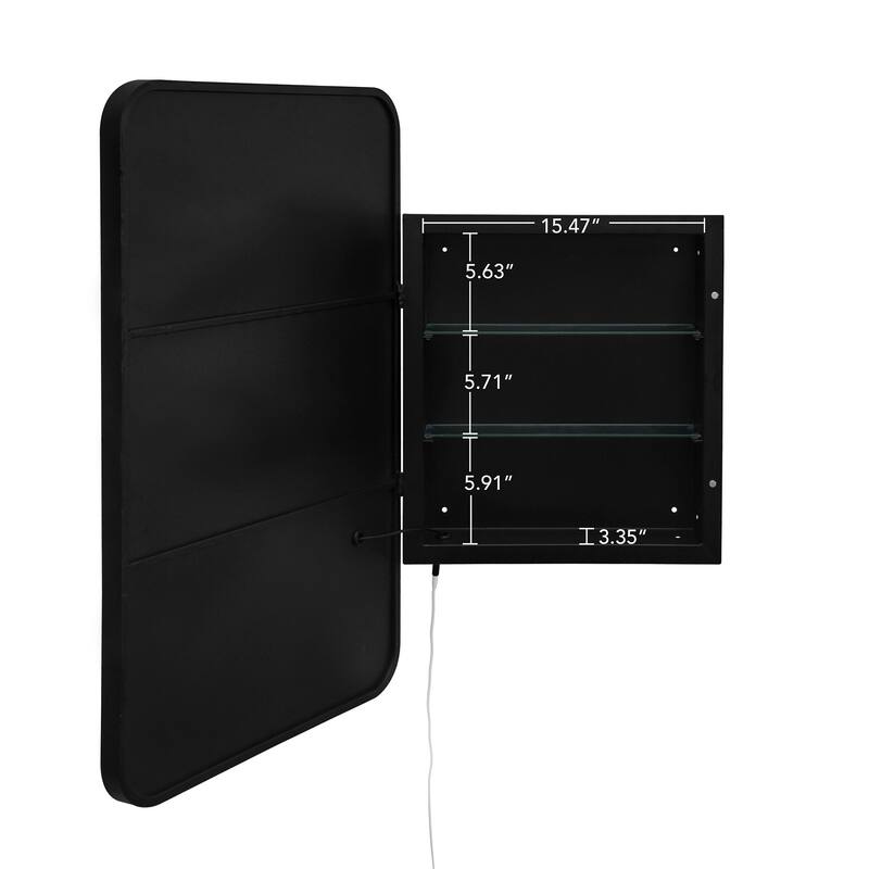 Rectangle Medicine Cabinet Mirror Bathroom Mirror with Storage