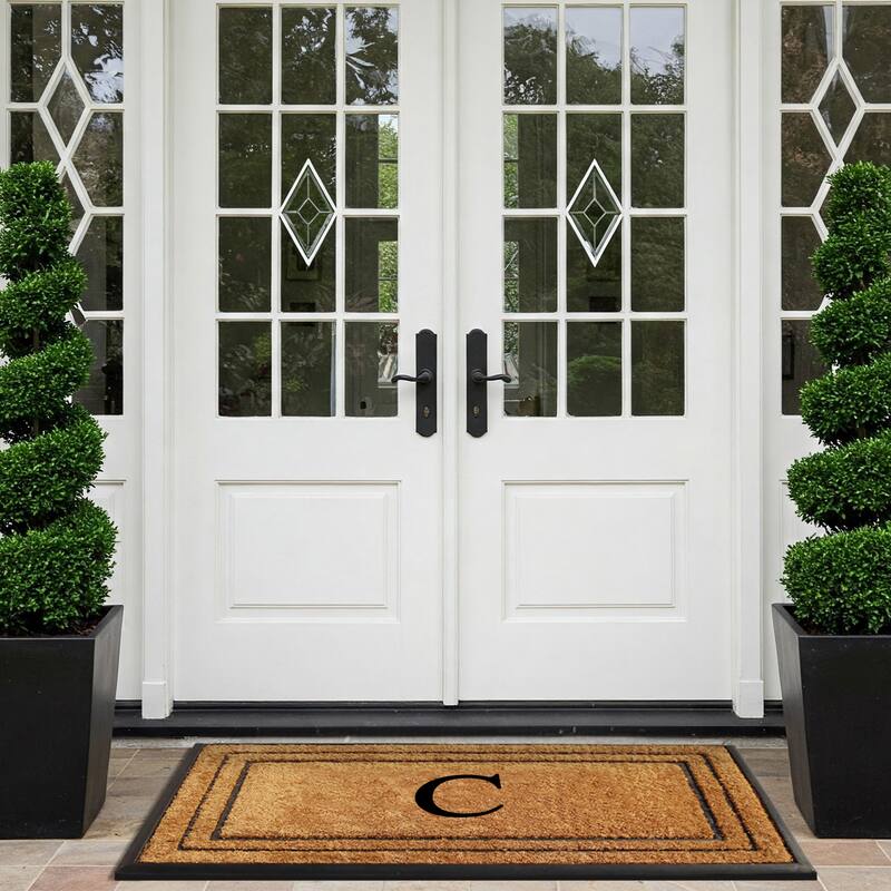 A1HC Natural Coir & Rubber Door Mat, Heavy Duty, Dirt Trapping, Long-Lasting Entrance Doormats,Thick & Durable Outdoor Entry Mat