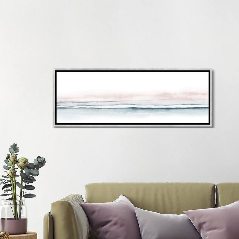 iCanvas "Watercolor Landscape XV - Panoramic" by Nouveau Prints Framed