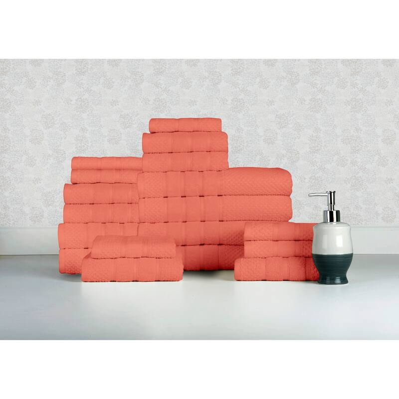 Bibb Home 18 Piece Egyptian Cotton Towel Set
