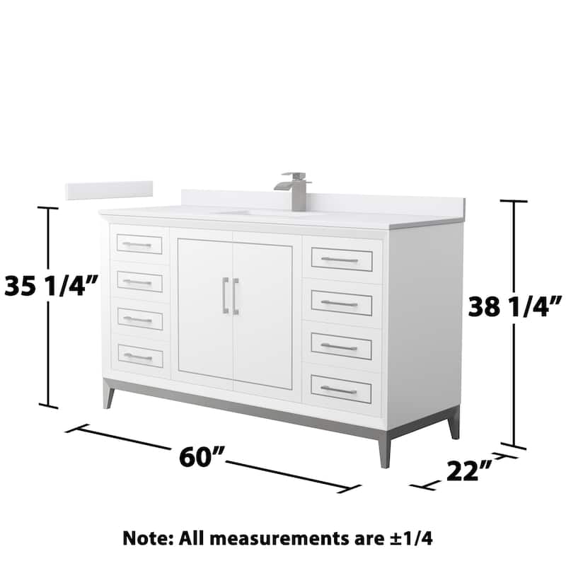 Wyndham Collection WCH515160S-VCA-UNSMXX Marlena 60" Free Standing