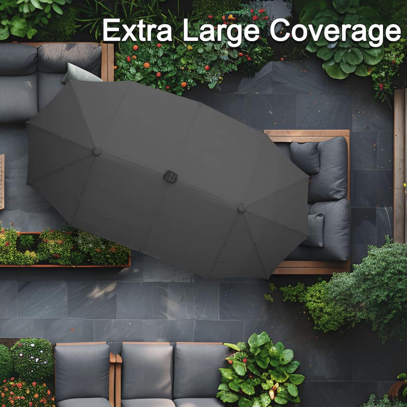 Autlaycil 13 ft Patio Umbrella with Crank For Outdoor Umbrella Base Included