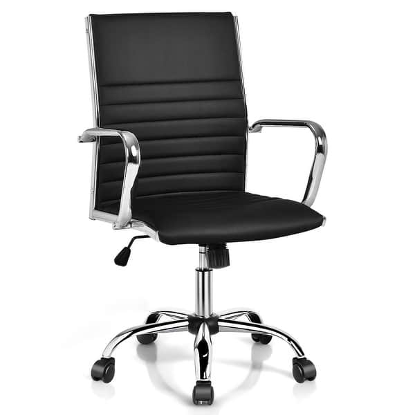 slide 1 of 42, Gymax PU Leather Office Chair High Back Conference Task Chair