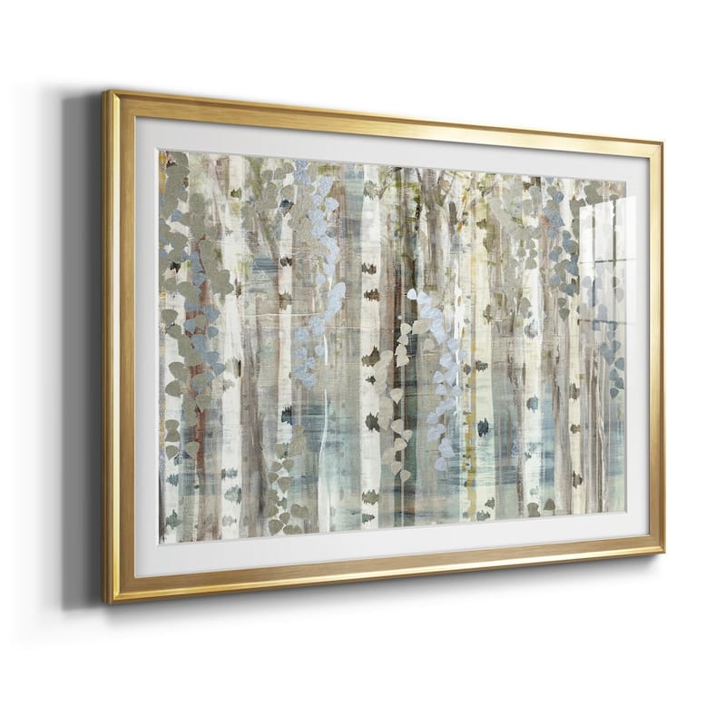 Birch Wood Meadow Premium Framed Print - Ready to Hang