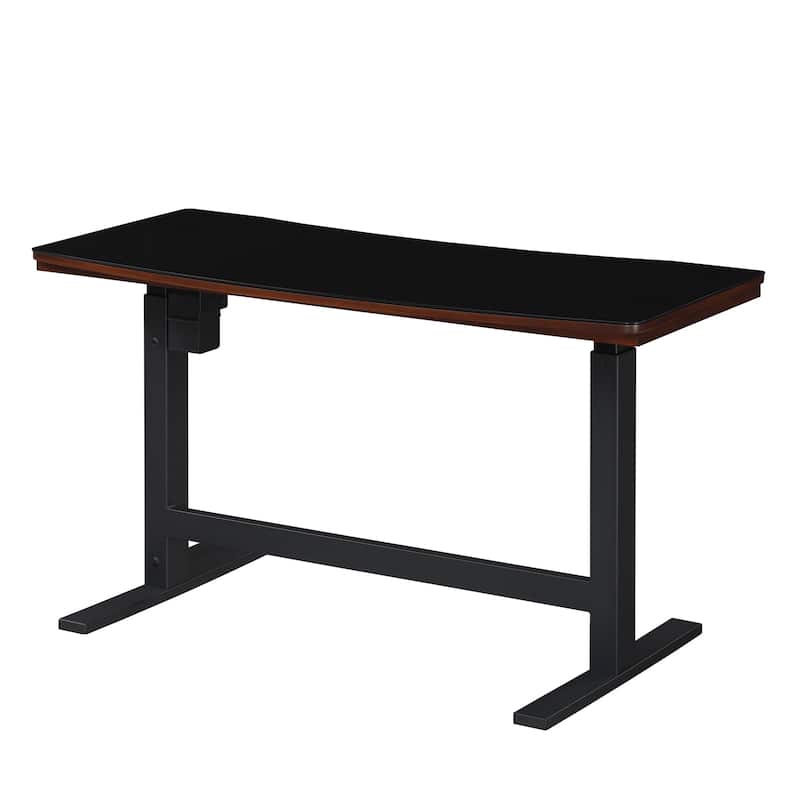 Twin Star Home™ Uptown Loft™ Adjustable Height Desk, Meridian Cherry