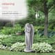 Alpine Corporation 47" Tall Indoor/Outdoor Praying Angel Statue Yard Art Decoration, Light Gray
