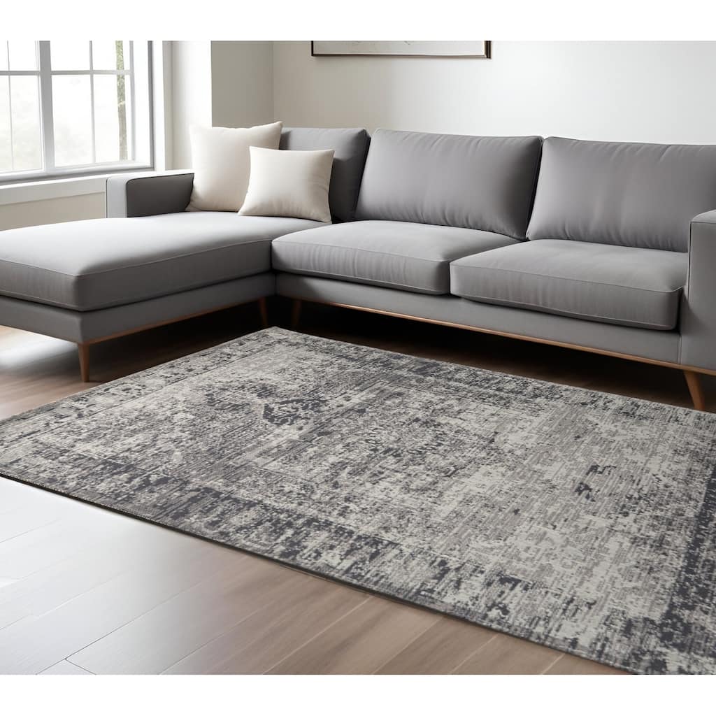 HomeRoots Moroccan Modern Rectangle Area Rug - 96 in. x 60 in. x 0.98 in.