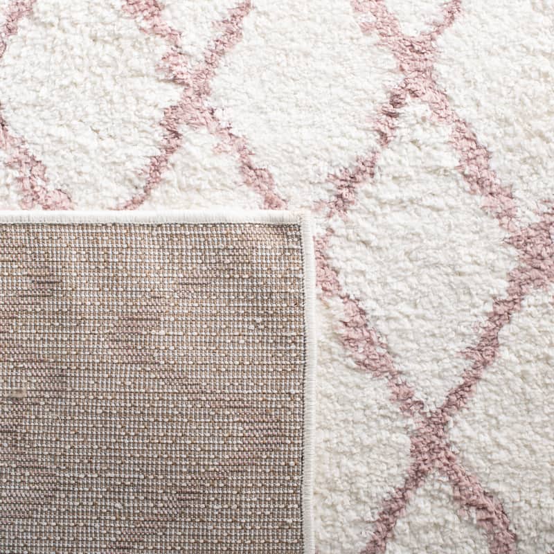SAFAVIEH Berber Shag Ilmie Light Grey/Cream Rug