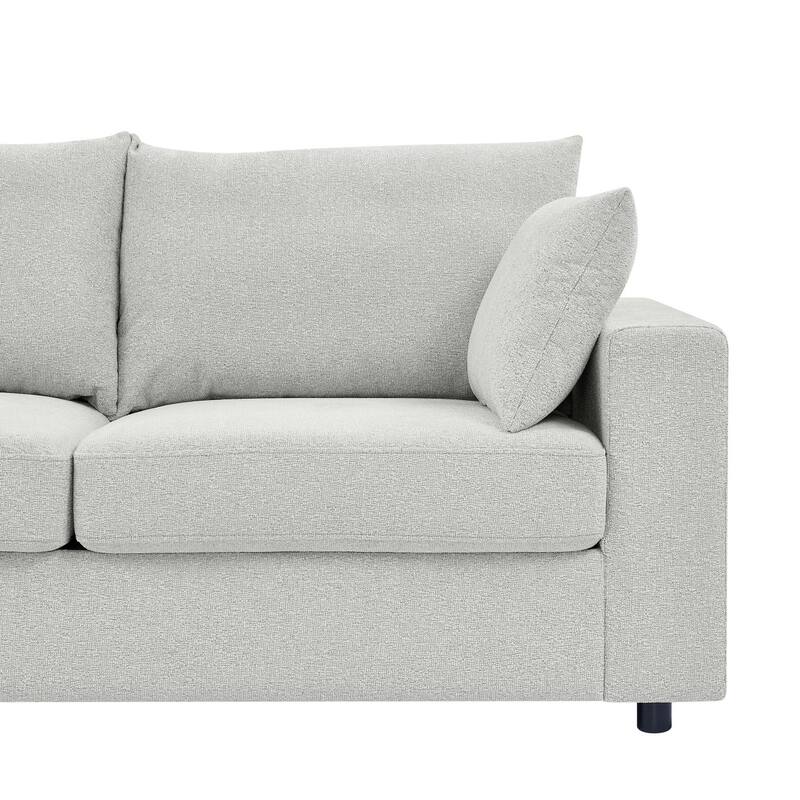 78" Modern Upholstered 2-seater Sofa with 2 Throw Pillows