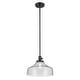 preview thumbnail 47 of 68, Kichler Lighting Avery 1-Light Pendant Light with Seeded Glass Bell - Black