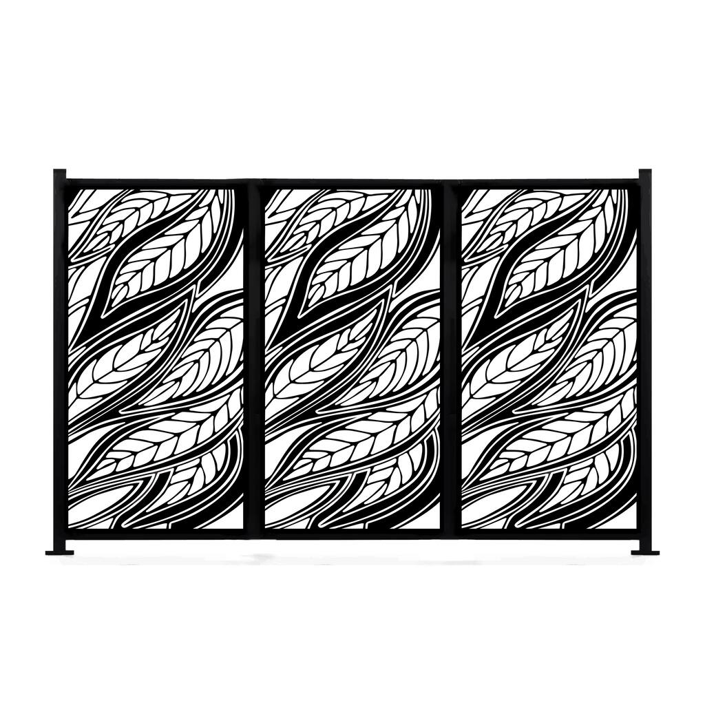 HighlanderHome Freestanding Modular Metal Privacy Screen, 4FtX 6Ft