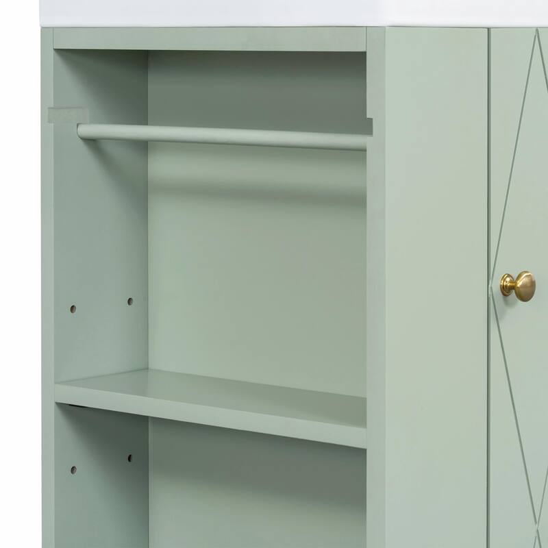 20" Bathroom Vanity with Ceramic Sink