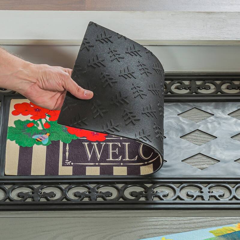 Fleur Scroll Sassafras Rubber Mat Tray Frame