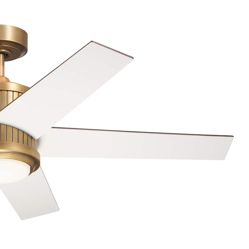 Kichler Lighting Brahm 48 inch Integrated LED Indoor Natural Brass Ceiling Fan