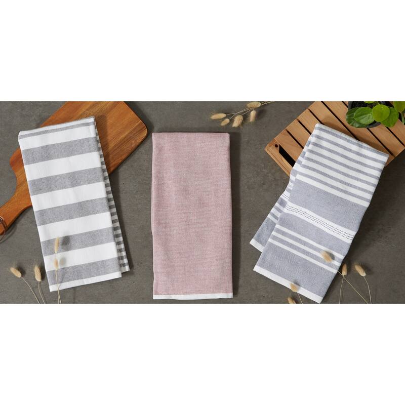 Asst Barn Red French Terry Dishtowel Set/3
