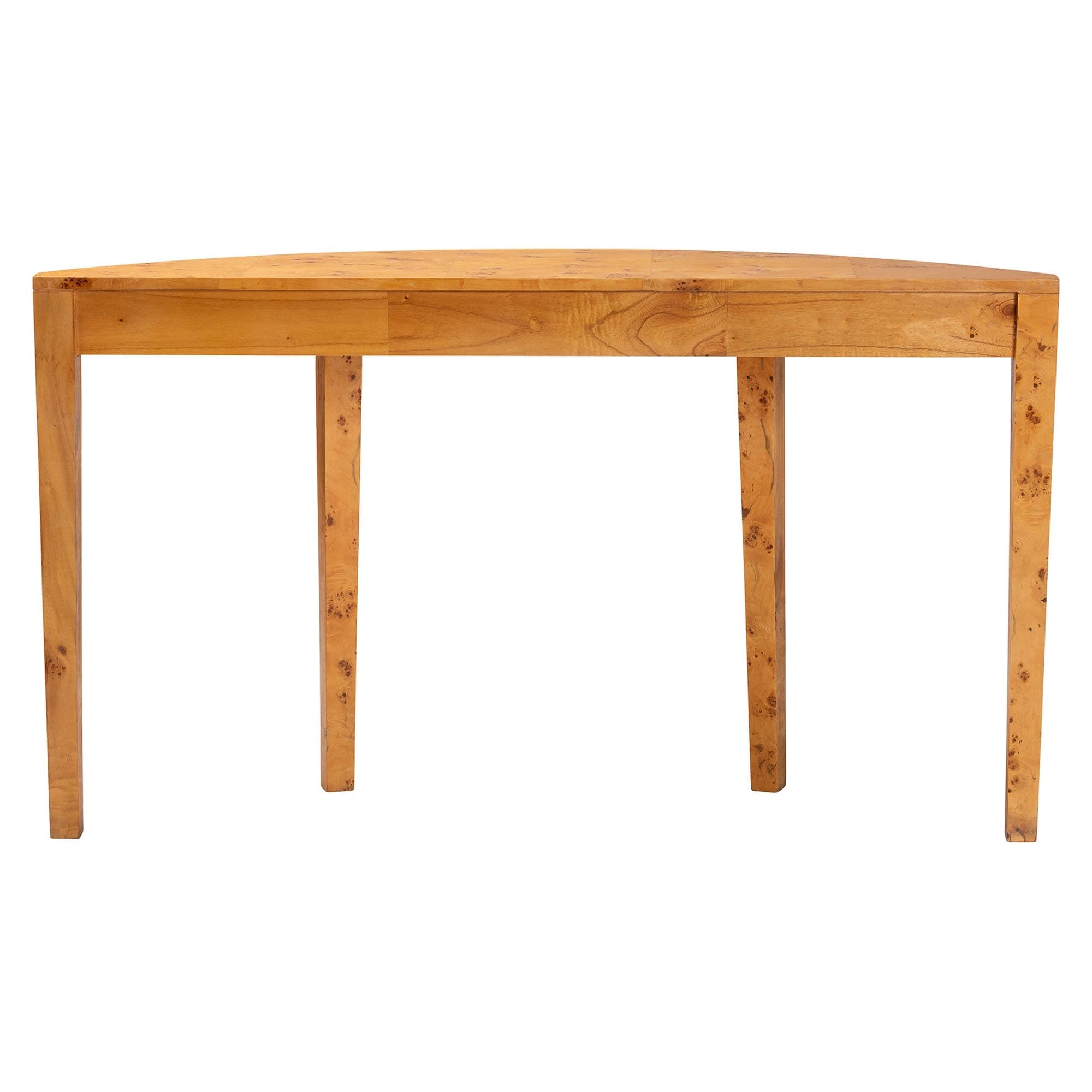 Jihan Modern and Contemporary Natural Real Burl Wood Half