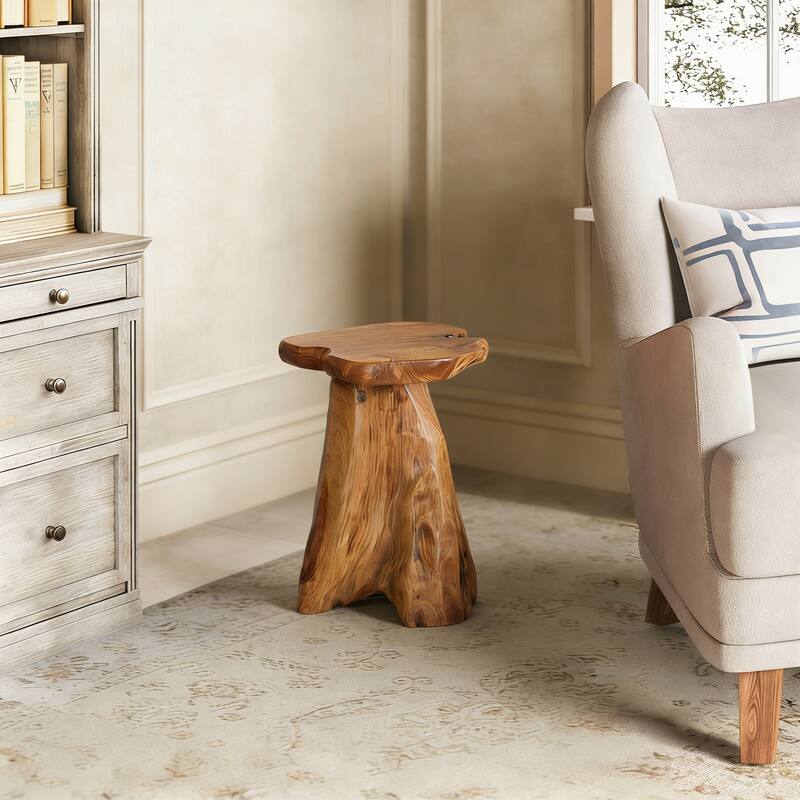 Cedar Wood Tree Root Stool - 13.7" x 13.7" x 18.9"
