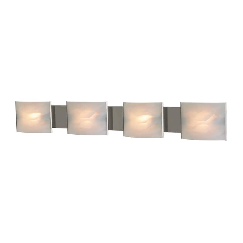 Pannelli 41-inch Wide 4-Light Vanity Light in Stainless Steel - 41 - 41 - Stainless Steel