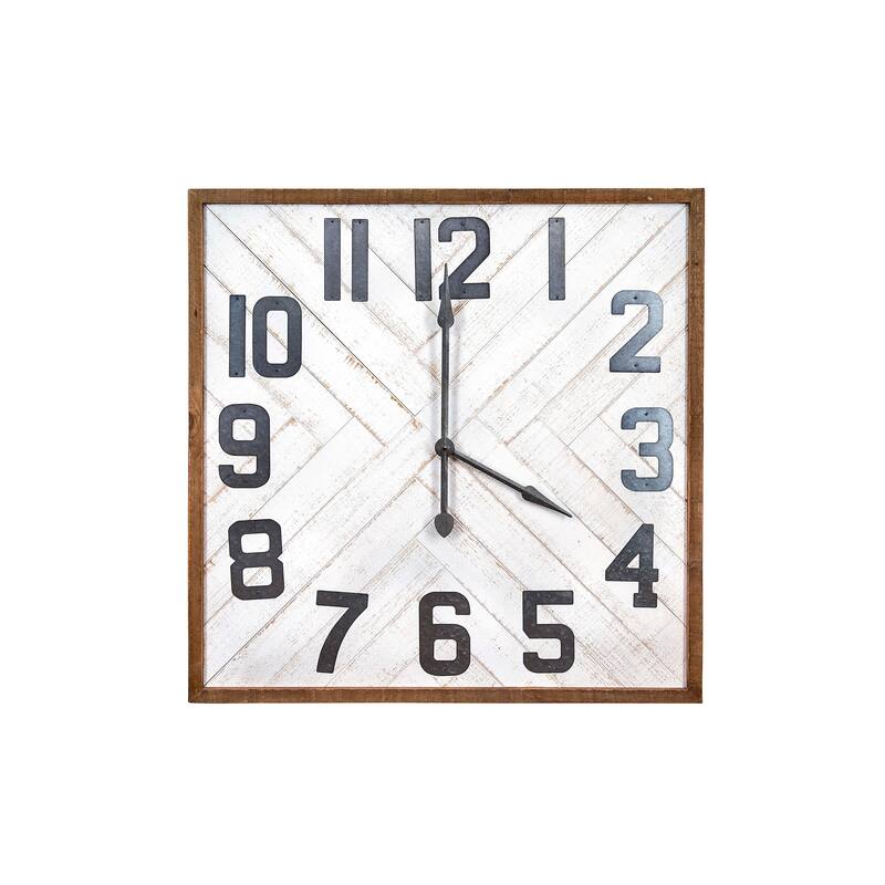 Wood and Metal Wall Clock