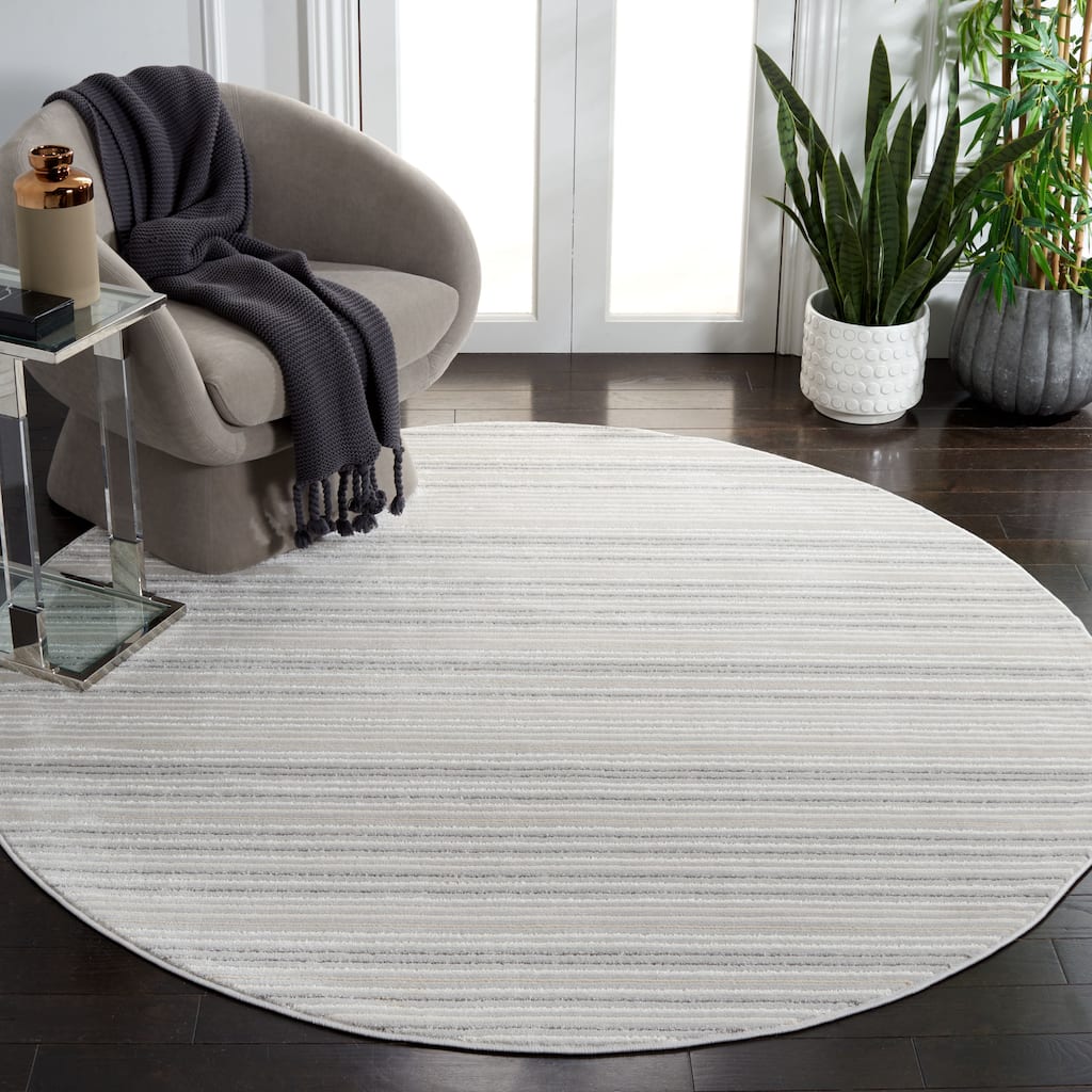 SAFAVIEH Whisper Janie Contemporary Stripe Fringe Rug
