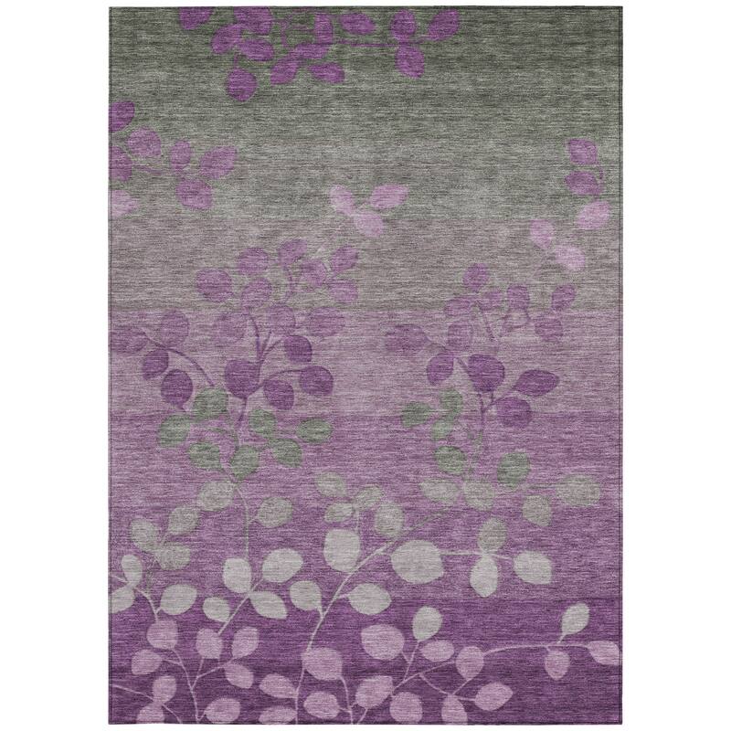 HomeRoots Floral Transitional Rectangle Outdoor Rug