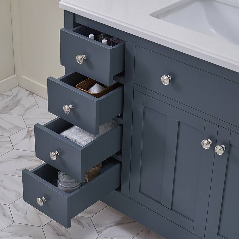 OVE Decors Newcastle 42 in Undermount Single Sink Vanity with Marble Top