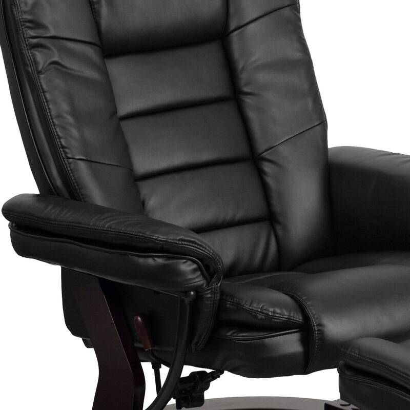 Contemporary Multi-Position Upholstered Recliner Chair with Ottoman