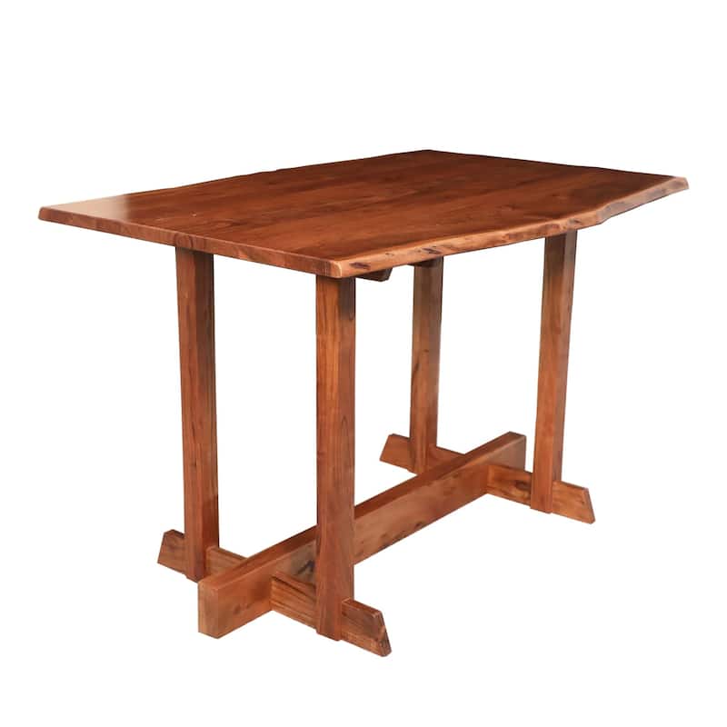 Carolina Living Live Edge Dining Table - Natural Acacia - Honey Gold - Honey Gold