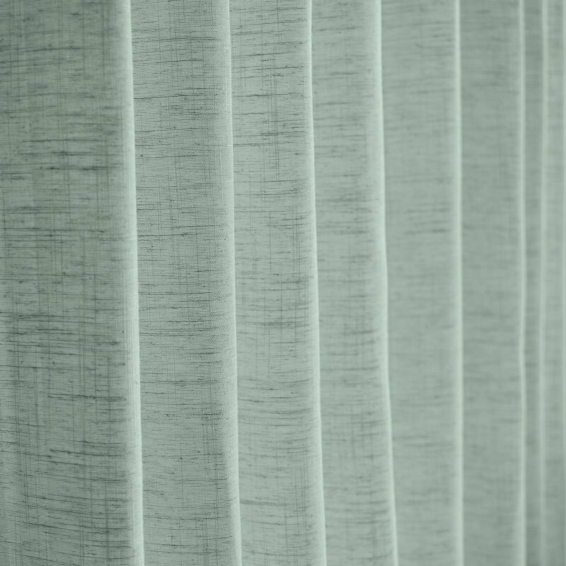 DKNY Classic Linen Grommet Window Curtain Panel Pair