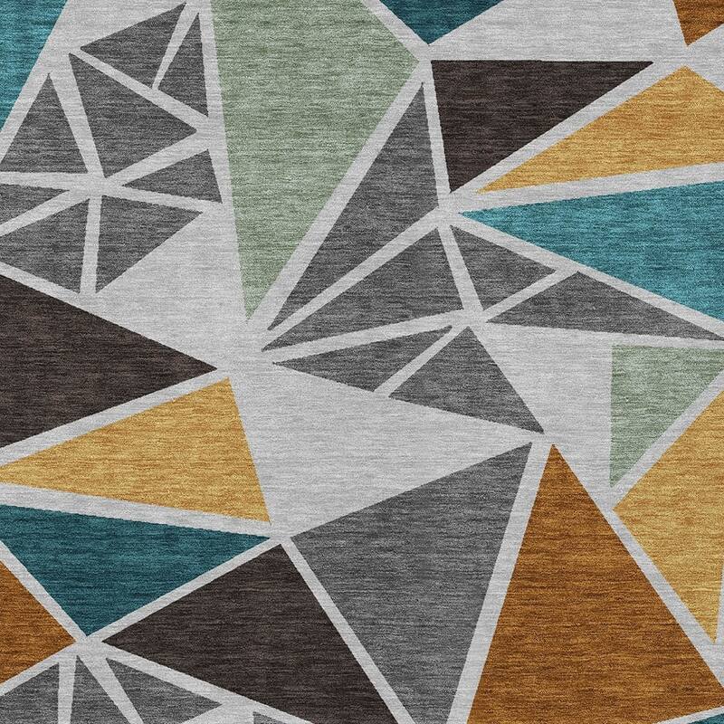 HomeRoots Geometric Transitional Rectangle Outdoor Rug